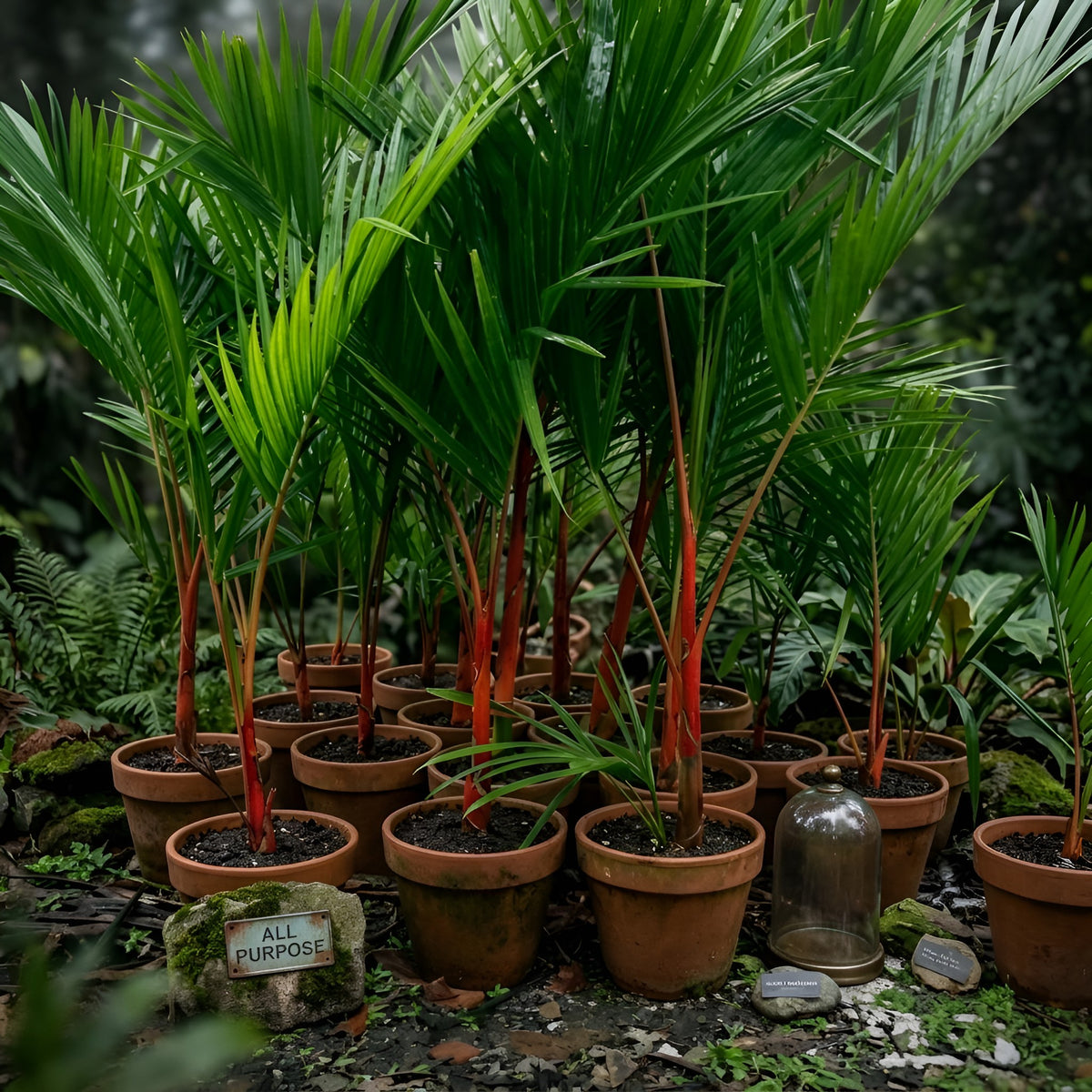 Lipstick Palm Tree Seeds - Cyrtostachys renda - Rare Red Sealing Wax Indoor Plant Seeds - Tropical Palm for Gardening