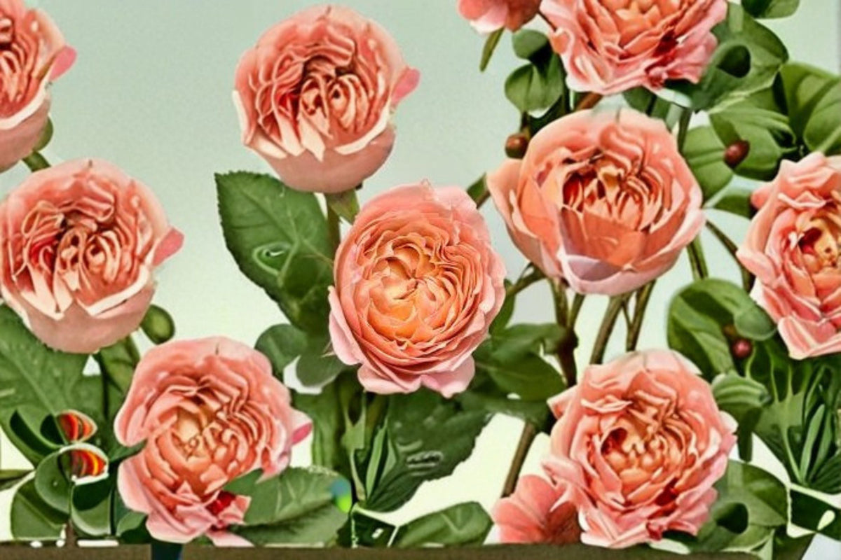 Julieta Rose Live Plant – Own Root Shrub Rose with Apricot Pink Blooms, Repeat Flowering, Rosa hybrid for Garden & Patio