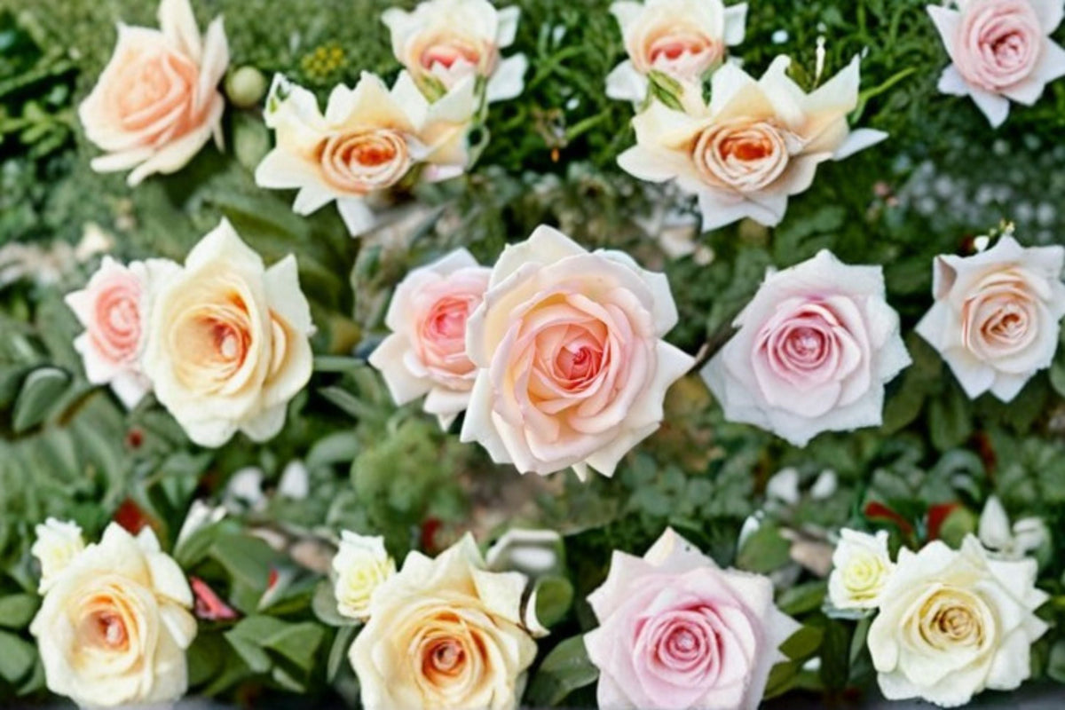 Hybrid Tea Rose Live Plant – Champagne Bloom, Garden Rose, Rosa hybrid
