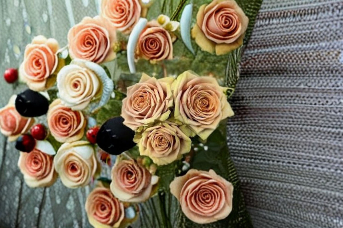 Teddy Bear Rose Live Plant – Vintage Brown Ornamental Rose for Garden & Floral Arrangements – Rosa hybrid