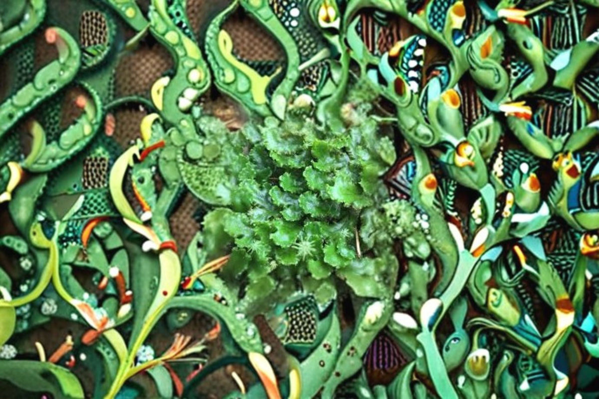 Umbrella Liverwort Live Plant – Marchantia polymorpha for Terrariums, Vivariums, Shade & Moisture Plants