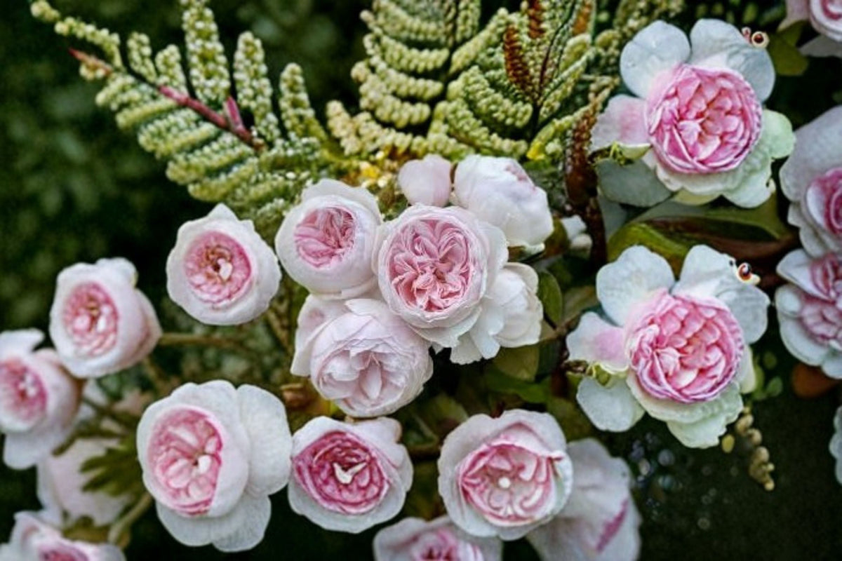 Earth Angel Rose Live Plant – 1.5 Gal Blush Pink Floribunda Rosa 'Earth Angel' with Fragrant Peony-Shaped Blooms