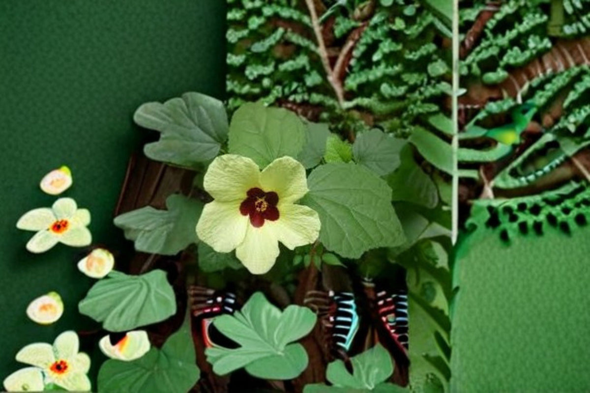 Yellow Hibiscus Seeds – Lemon Rosemallow Hibiscus calyphyllus Ornamental Flowering Perennial, Full Sun, 100 Seeds