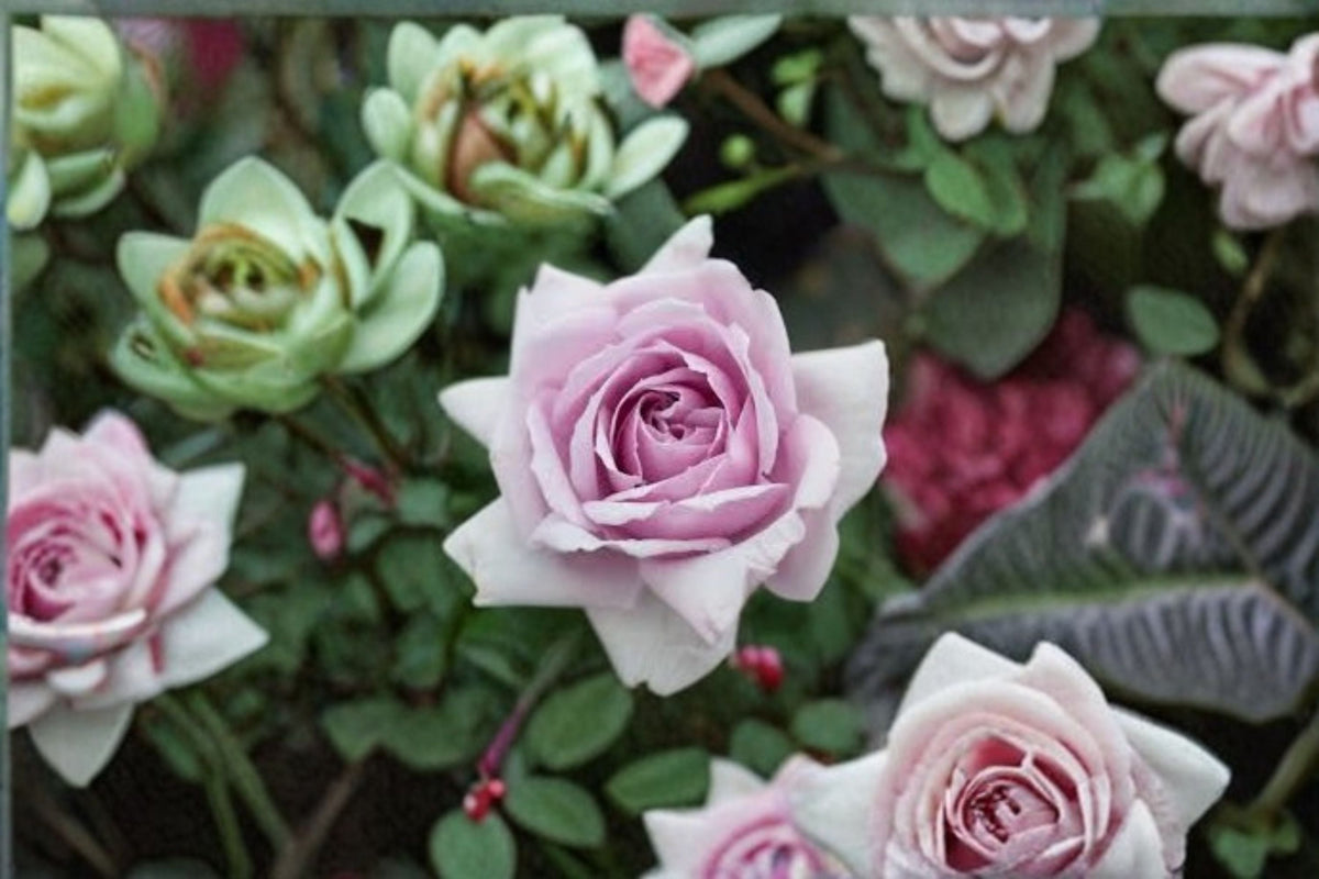 Le Ciel Bleu Lavender Japanese Own Root Rose Live Plant – Bluish-Purple Fragrant Cut Rose for Garden, Patio & Floral Arrangements