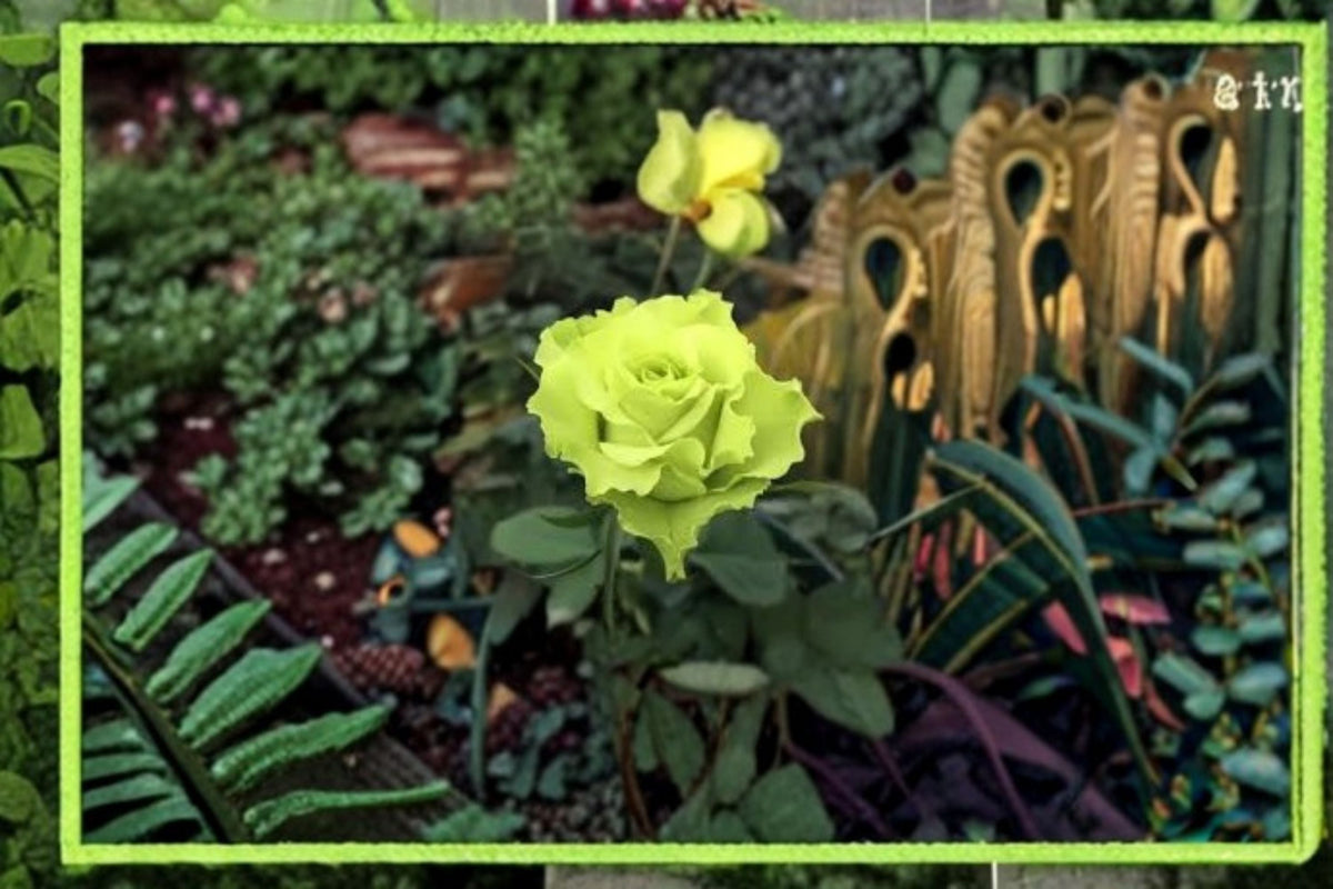 Green Mystery Rose Plant – Ornamental Flowering Shrub Rosa sp. for Gardens & Containers