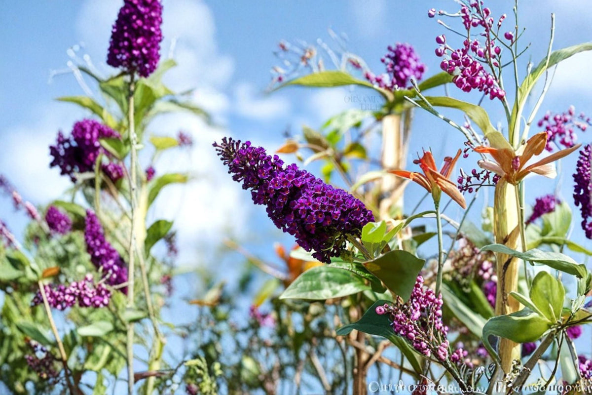 Black Purple Butterfly Bush Live Plant – 5–10 Inch Buddleia Shrub for Pollinators & Garden Decor