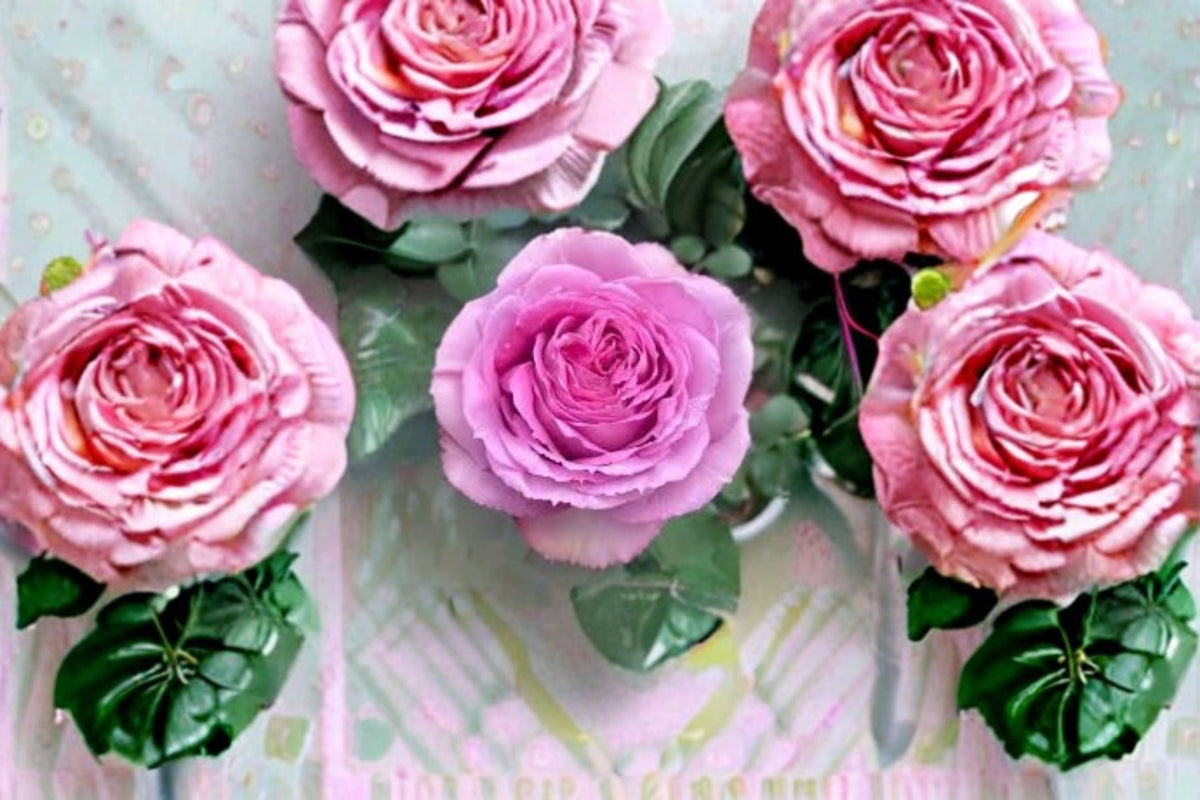 Lavender Lace Rose Live Plant – Compact Ornamental Rose with Lavender-Pink Blooms – Rosa hybrid