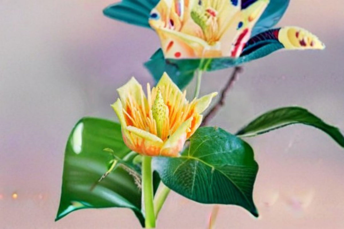 Tulip Tree Live Plant – Liriodendron tulipifera Deciduous Shade Tree for Landscape and Garden