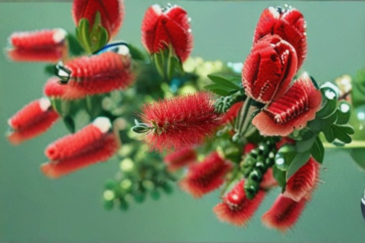 Red Bottlebrush Live Plant – Evergreen Shrub with Cherry-Red Blooms – Callistemon citrinus