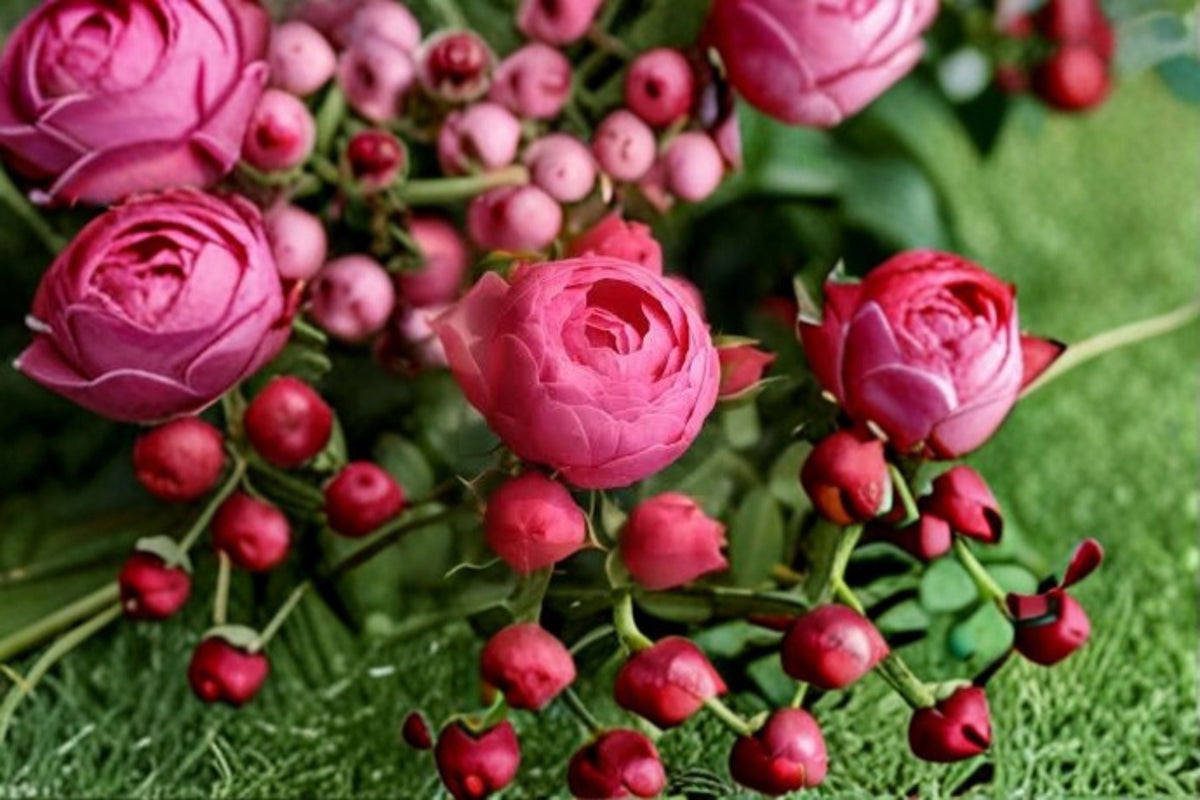 Live Raspberry Pink Rose Plant – Ornamental Garden Rose – Rosa Hybrid for Borders & Containers