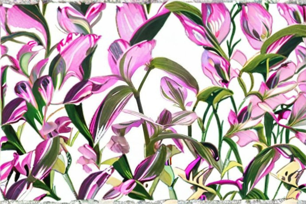 Tradescantia Nanouk Live Plants in 2-Inch Pots, Variegated Pink White Green Purple Foliage, Indoor Houseplants