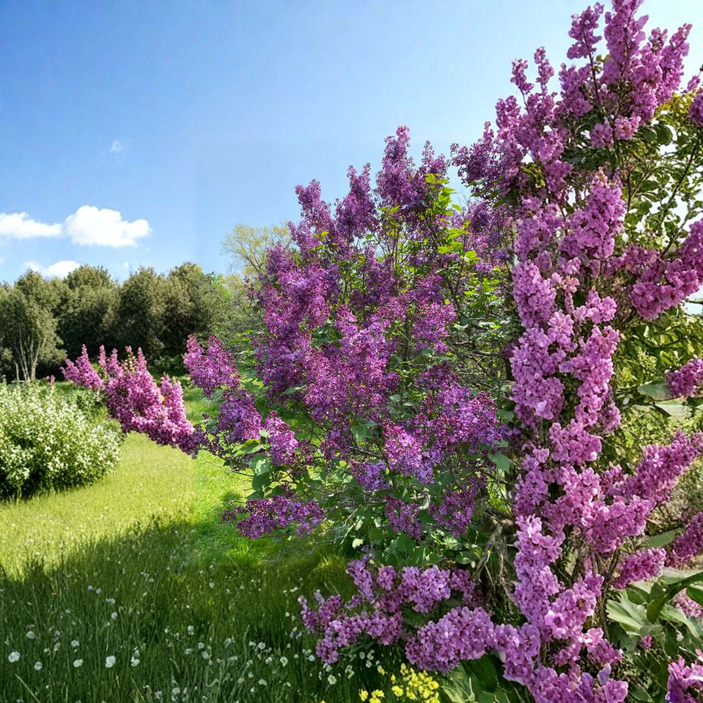 Pocahontas Lilac Live Fragrant Shrub 4-Inch Pot Syringa x hyacinthiflora Early Blooming Purple Flowering Plant