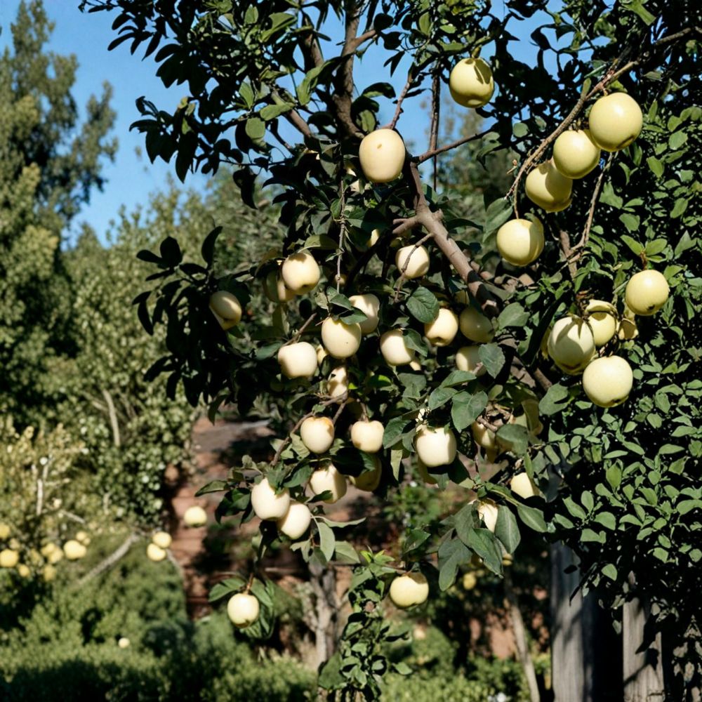 Ghost Apple Tree Bare Root – White Apple Variety, Early Harvest, Sweet Crisp Flesh, M111 Rootstock, Rare White Skin