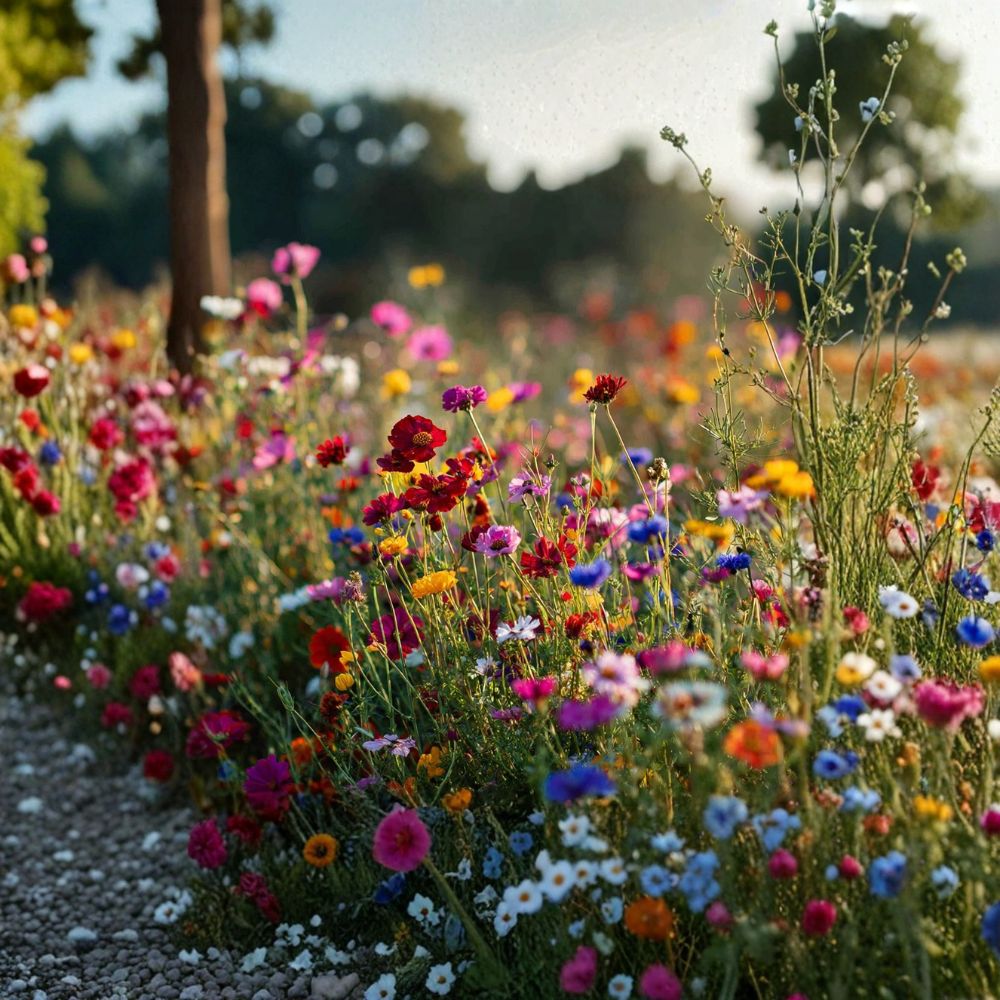Wildflower Seed Mix – 1000 Seeds, Pollinator-Friendly Annual & Perennial Flowers, Nectar-Rich Garden Blend
