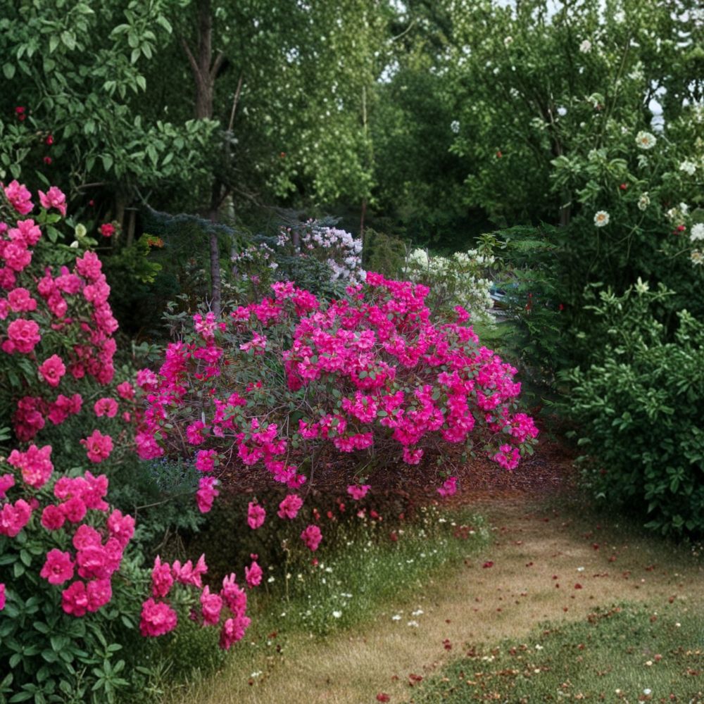 Rhododendron ‘Oudijk’s Sensation’ Live Evergreen Shrub with Dark Pink Blooms, Hardy Container Grown Landscape Plant