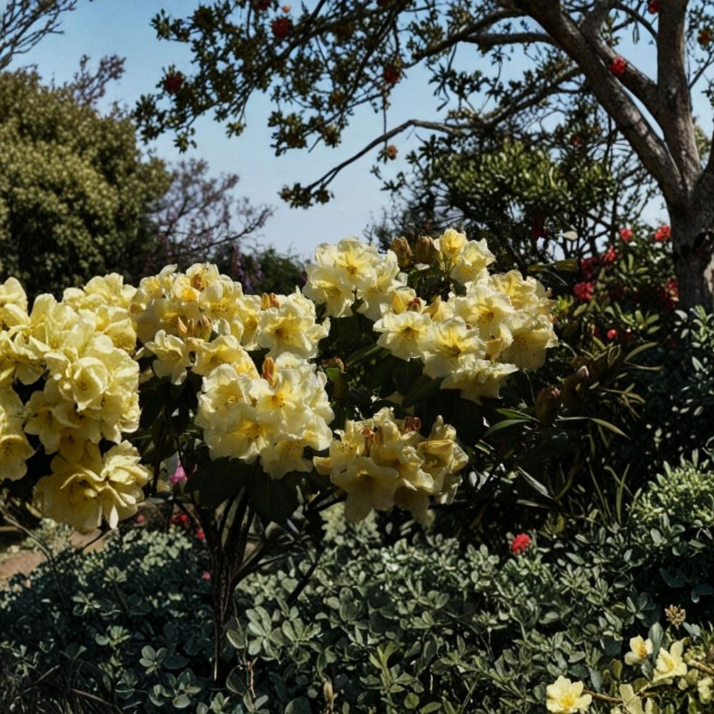 Rhododendron ‘Karen Triplett’ Live Evergreen Shrub with Yellow Flowers, Cold Hardy, Container Grown, Landscape Plant