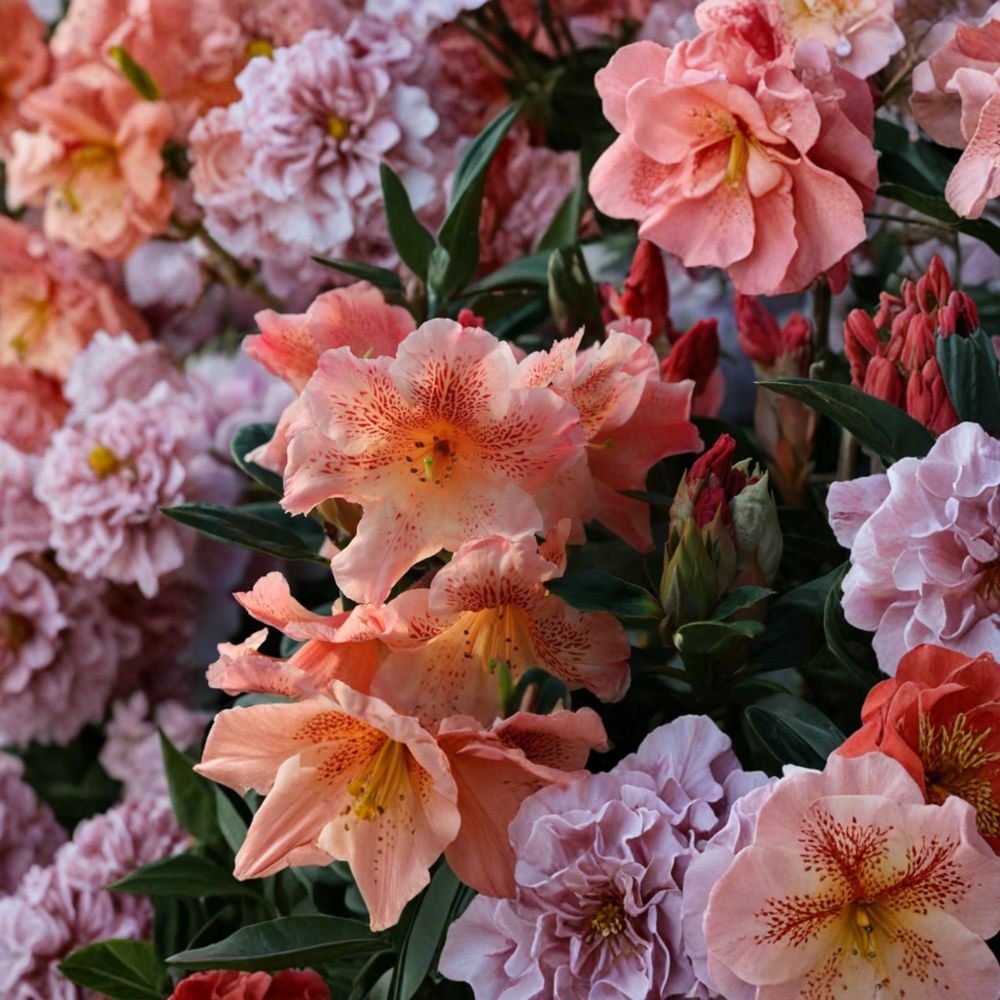 Rhododendron ‘Kaitlyn’s Delight’ Live Evergreen Shrub, Compact Orange Freckled Blooms, #2 Container Grown, Hardy Landscape Plant