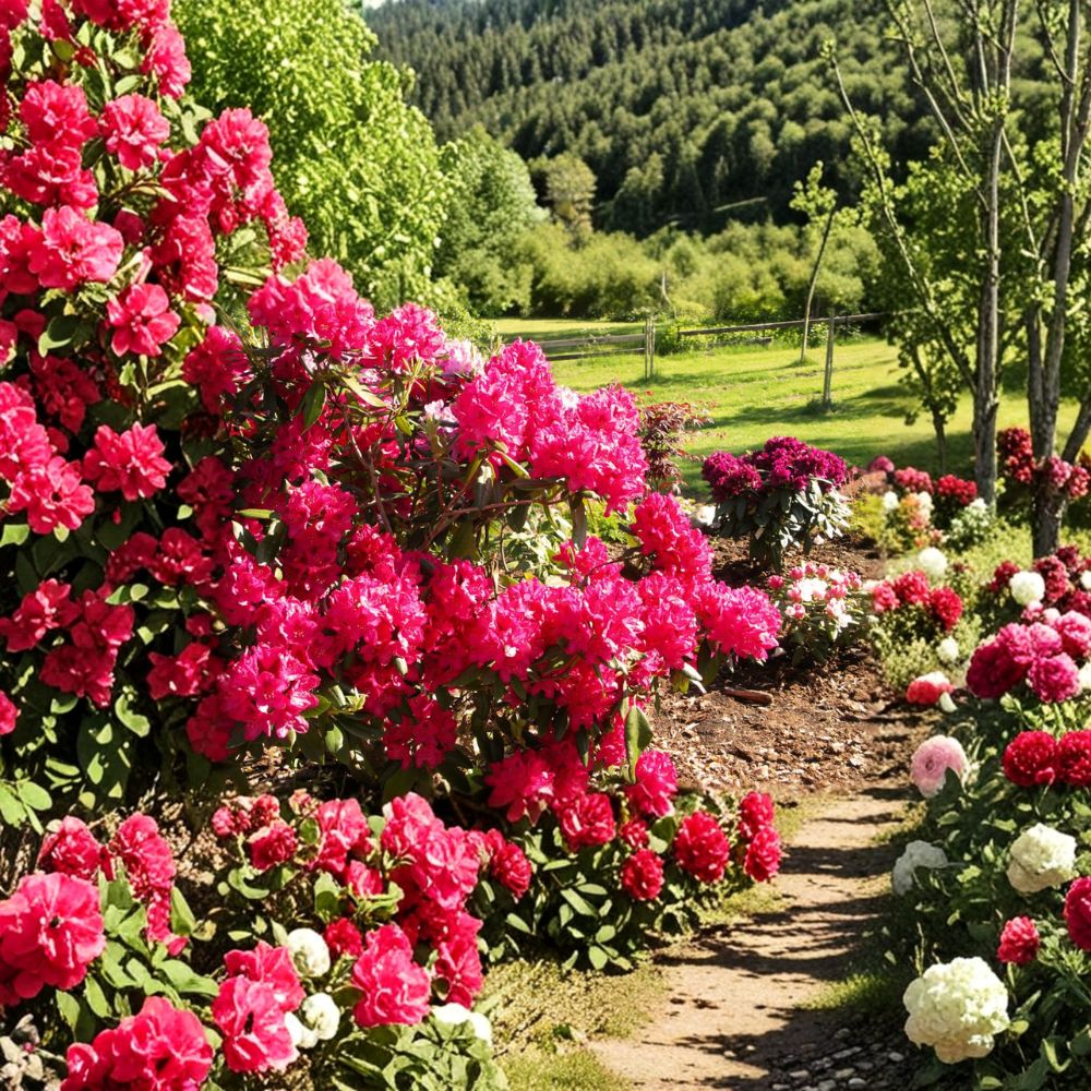 Rhododendron ‘Nova Zembla’ Live Evergreen Shrub | Red Blooms | Cold Hardy Landscape Plant | #6 Container Grown