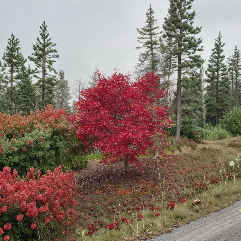 Acer palmatum ‘Emperor 1’ Live Japanese Maple Tree - Red Foliage, Ornamental, Container Grown
