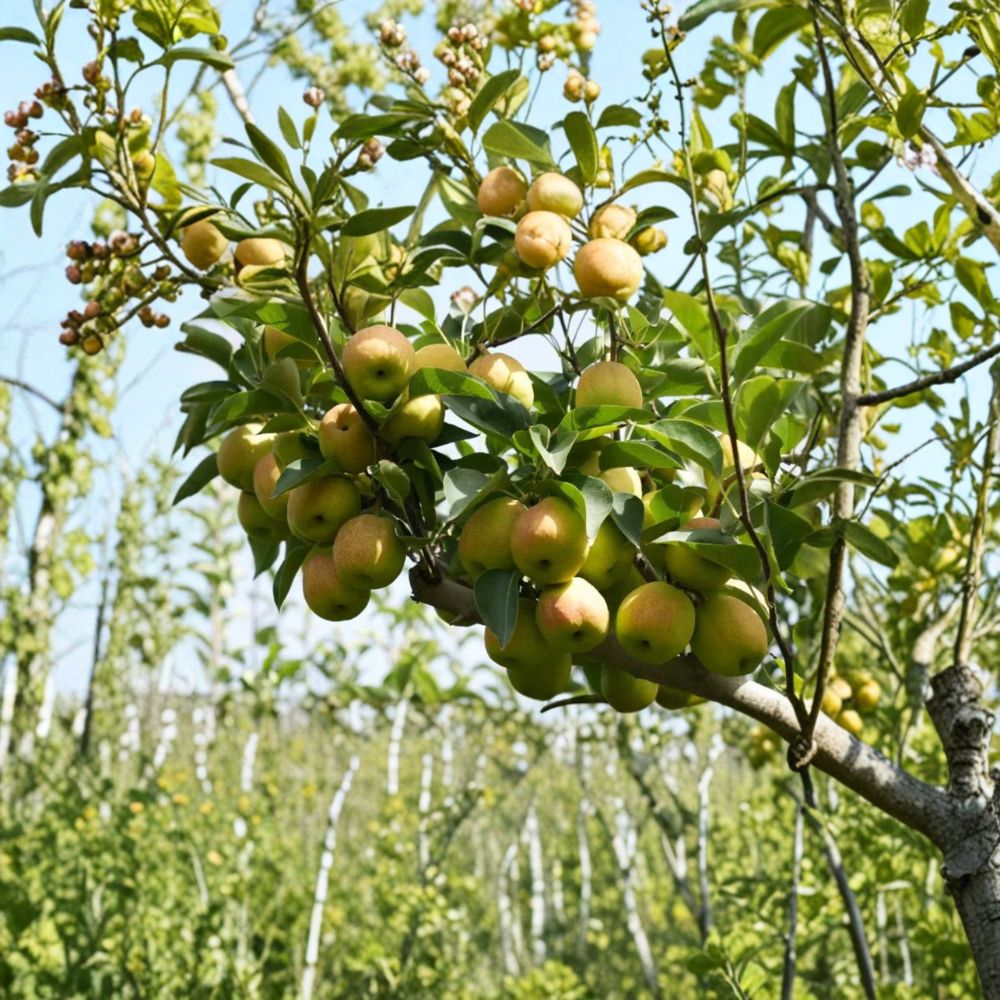 Fragrant Pear Tree Pyrus pyrifolia Live Nursery Pot | Asian Pear Fruit Tree | Sweet Juicy Korla Fragrant Pear | Edible Garden Plant