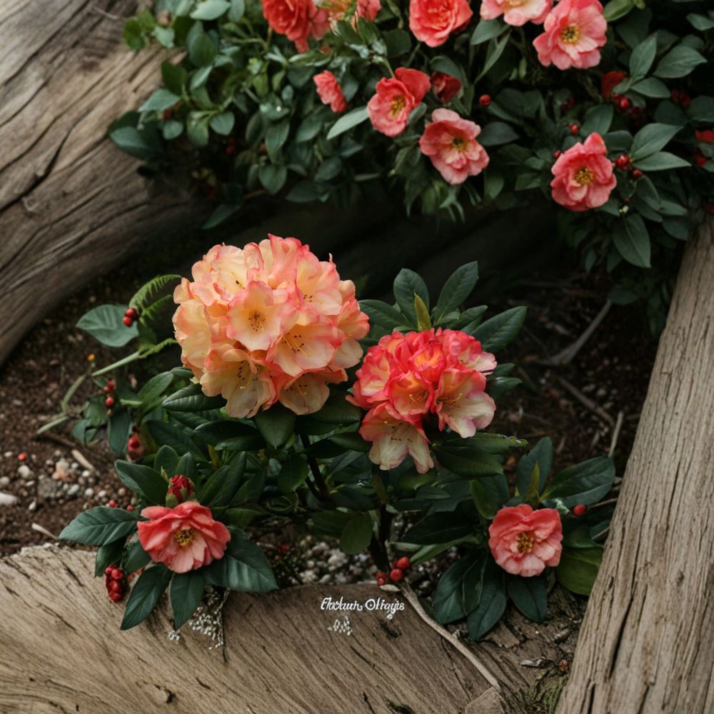 Rhododendron ‘Seaview Sunset’ Live Evergreen Shrub, Compact, Orange & Yellow Blooms, Container Grown, Award-Winning Plant