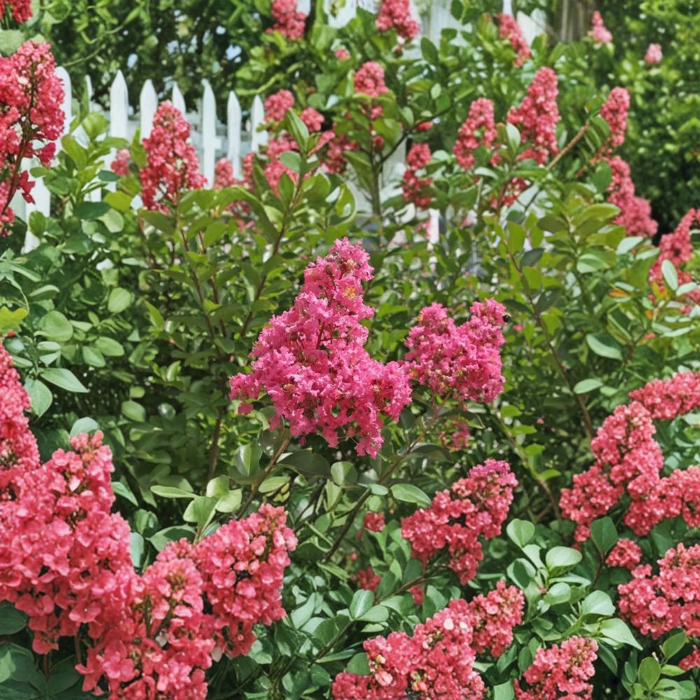 Pink Crape Myrtle Live Plant in 2-Gallon Pot | Lagerstroemia indica 'Hopi' Bright Pink Summer Blooms