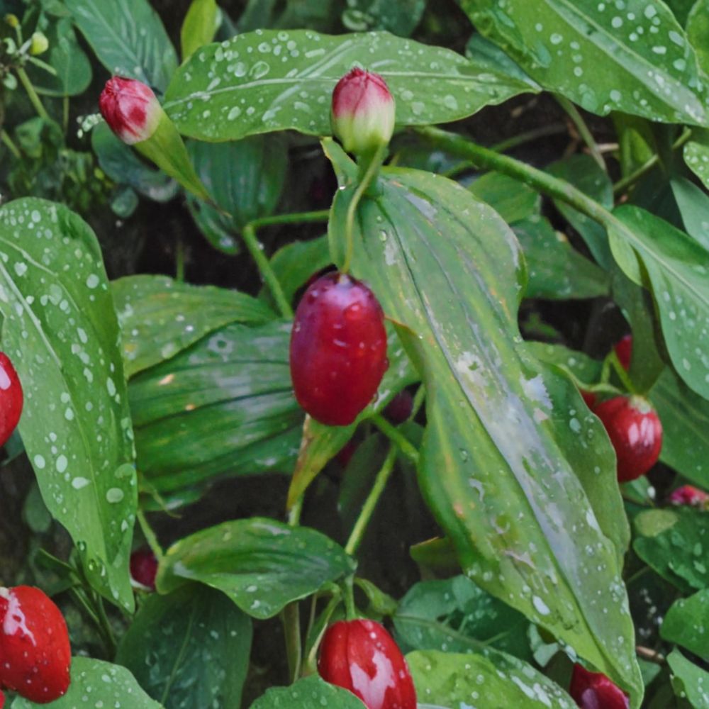 Watermelon Berry Live Root Clump | Edible Native Perennial Streptopus amplexifolius for Woodland Gardens