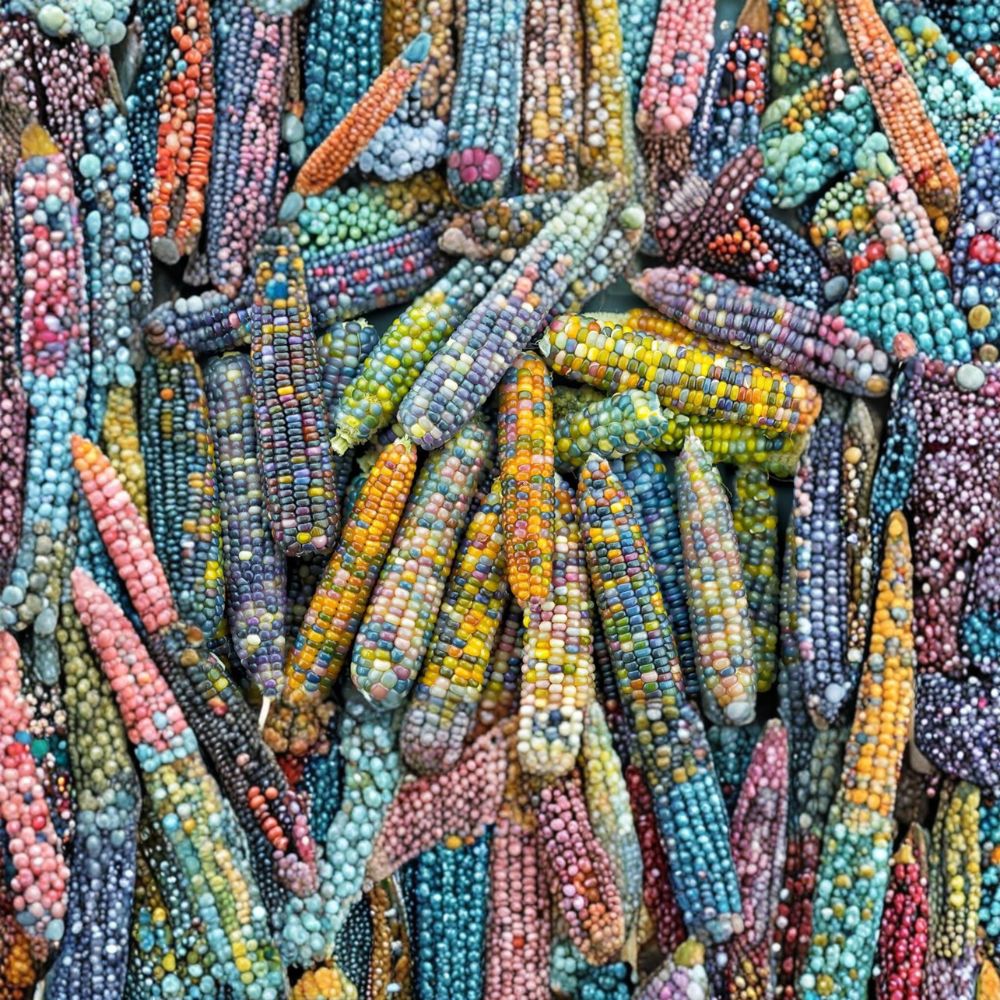 Glass Gem Corn Seeds – Organic Heirloom Rainbow Flint Zea mays with Vibrant Translucent Kernels, Easy to Grow, Garden & Homestead