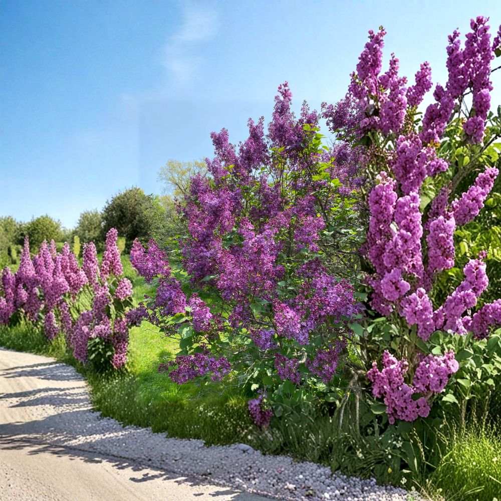 Pocahontas Lilac Live Fragrant Flowering Shrub 1 Gallon Syringa x hyacinthiflora Early Blooming Purple