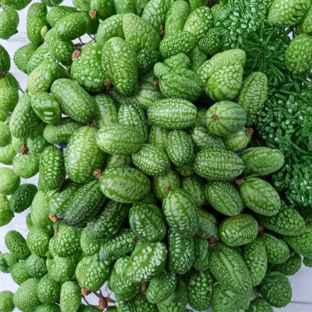 Mexican Sour Gherkin Seeds | Organic Cucamelon, Mouse Melon, Pepquinos | Container & Garden Growing | Melothria scabra