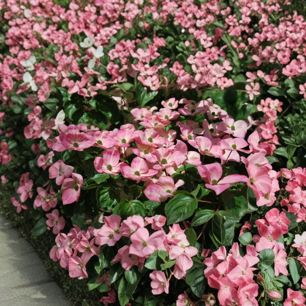 Satomi Pink Kousa Dogwood – Live Flowering Tree in 1 Gallon Pot, Pink Blooming Ornamental Tree, Cornus kousa 'Satomi'