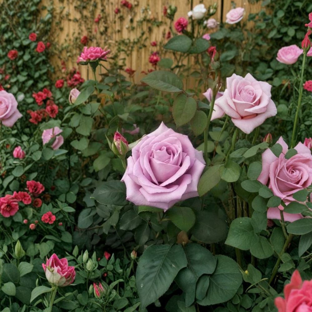 Blue Girl Rose Live Plant – 1 Gallon Hybrid Tea Rose Bush with Fragrant Lavender Blooms, Rosa 'Blue Girl' for Garden & Landscape