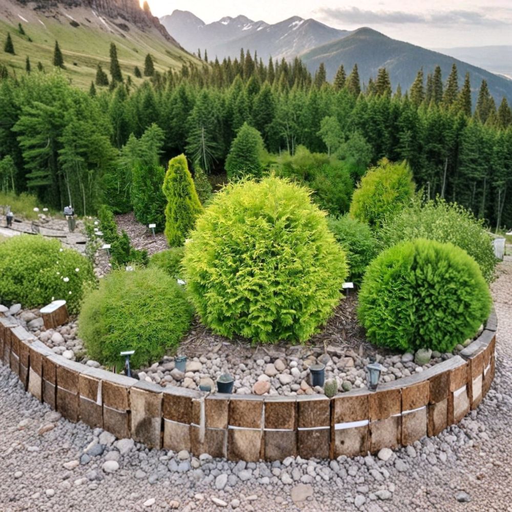 Golden Globe Arborvitae Live Plant | 4-Inch Pot | Compact Golden Evergreen Shrub | Thuja occidentalis 'Aurea' for Landscaping