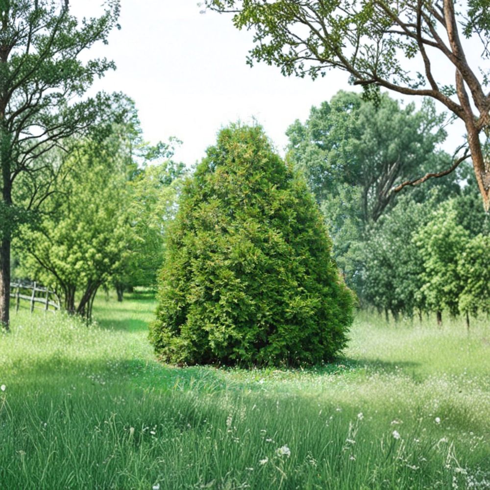 Elegant Arborvitae Live Plant Quart Pot | Thuja occidentalis 'Elegantissima' | Evergreen Privacy Tree with Golden-Tipped Foliage