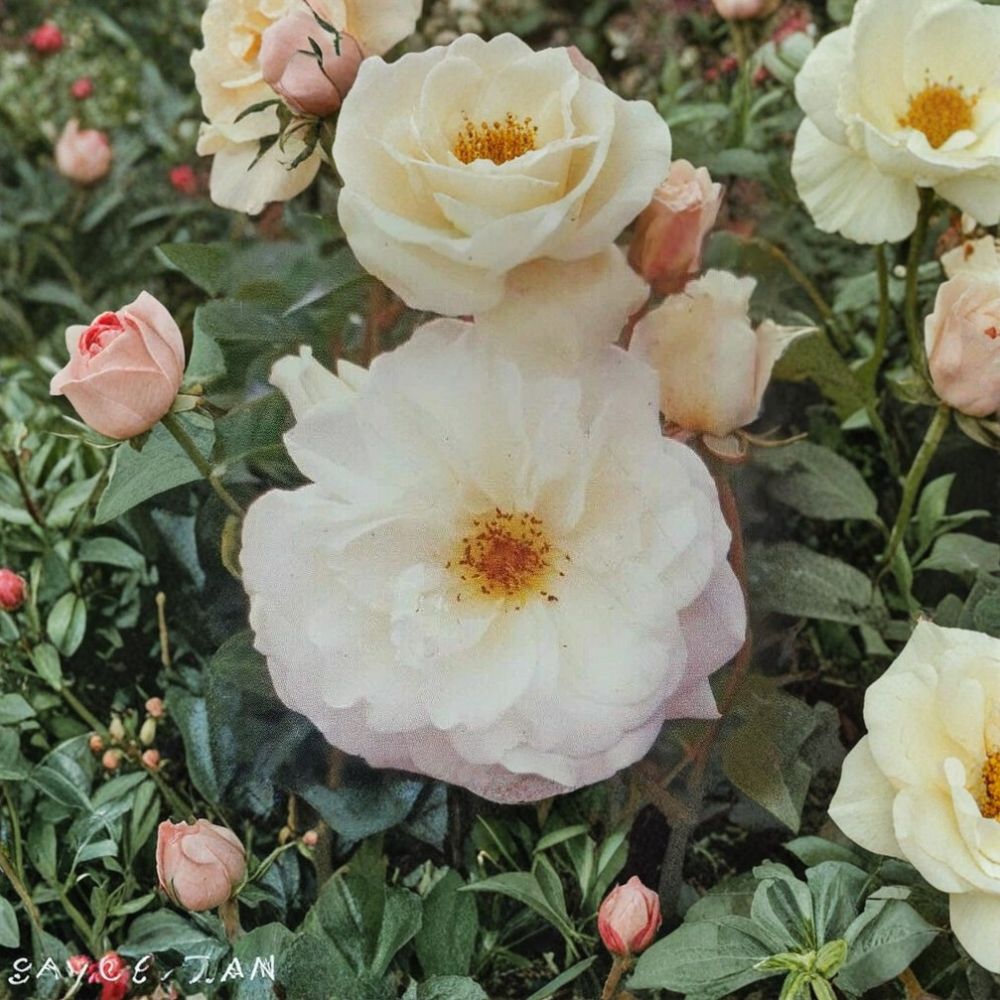 Iceberg Floribunda Rose – White Live Bush Plant, 1 Gallon, Everblooming Rosa hybrid 'Iceberg' for Garden, Border, Cottage, Foundation