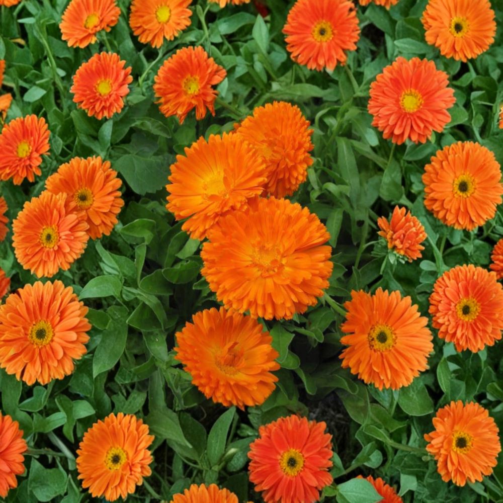 Orange King Calendula Seeds – Organic Non-GMO Heirloom Flower for Gardens & Containers | Calendula officinalis, Bright Orange Blooms