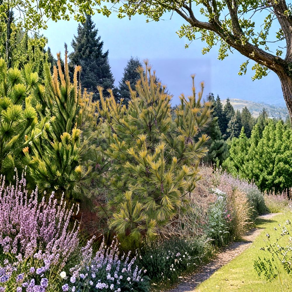 Pinus strobus 'Louie' Eastern White Pine Live Plant 18 Inches Tall Golden Evergreen Conifer for Garden Landscape