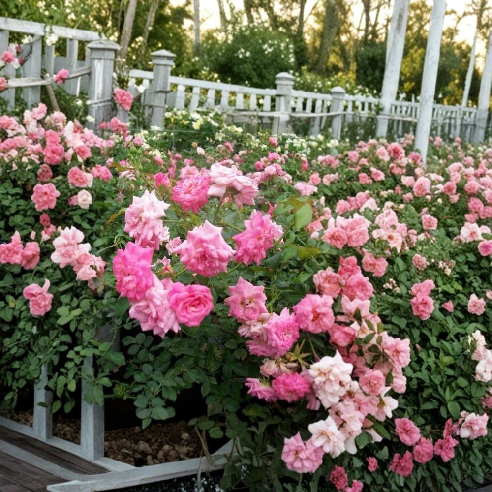 Sweet Drift® Pink Rose Live Plant, 5 Gallon, Rosa hybrida Groundcover, Double Flower, Landscape & Garden Plant