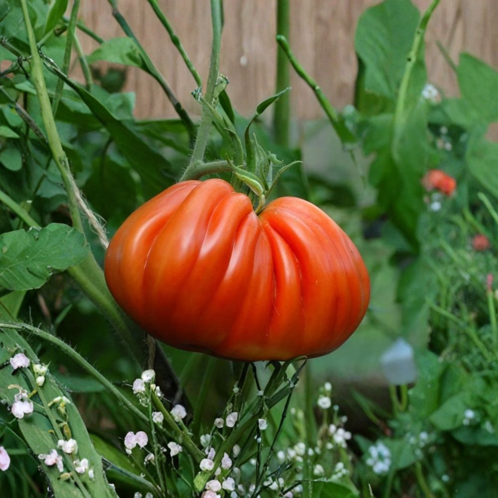Cuor di Bue Albenga Tomato Seeds – Heirloom Organic Oxheart Tomato, Non-GMO, Large Meaty Fruits, Solanum lycopersicum
