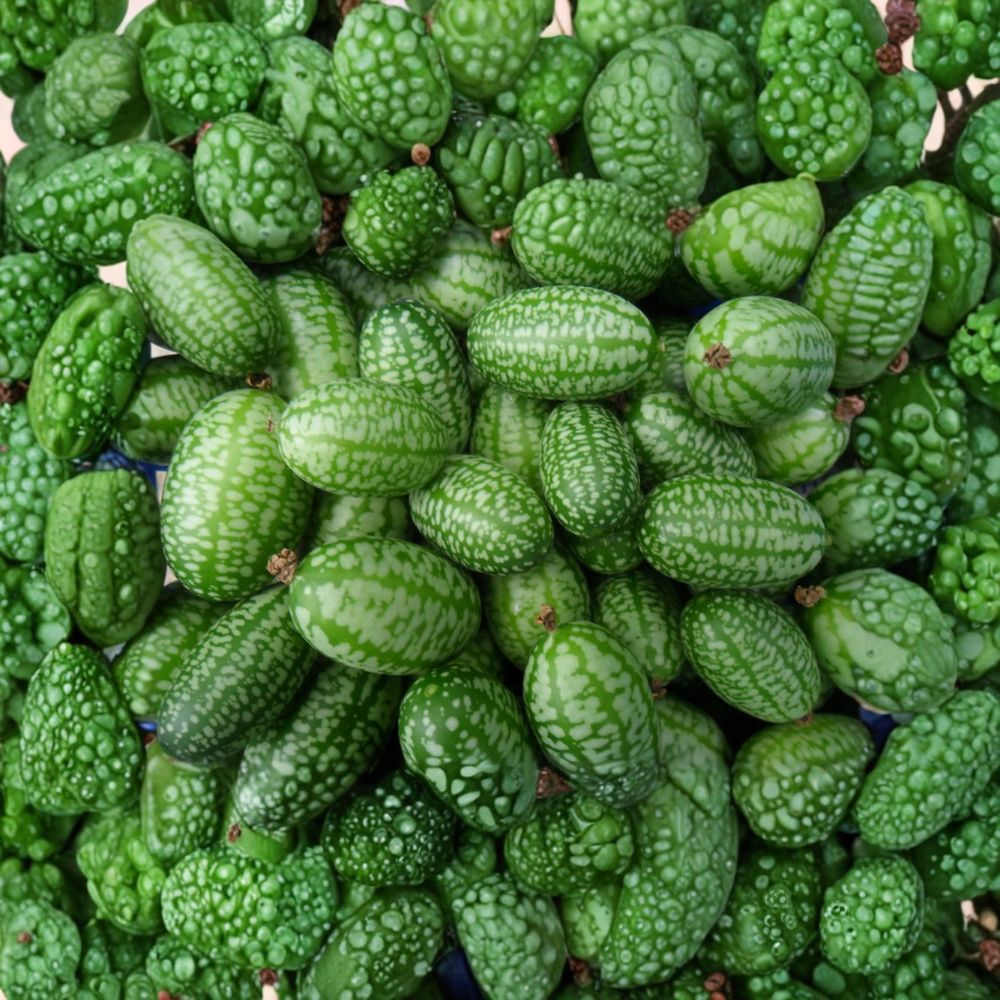 Mexican Sour Gherkin Seeds – Organic Non-GMO Cucamelon, Melothria scabra, Heirloom Vine, 50 Seeds