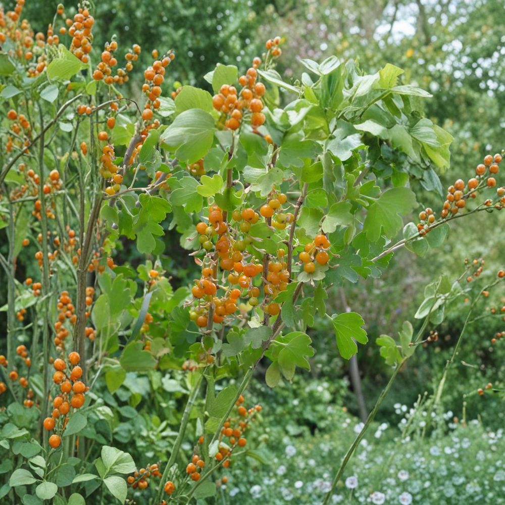 Golden Currant Live Rooted Plant | Edible Berry Shrub | Ribes aureum | Self-Pollinating Fruit Plant for Zones 3-8