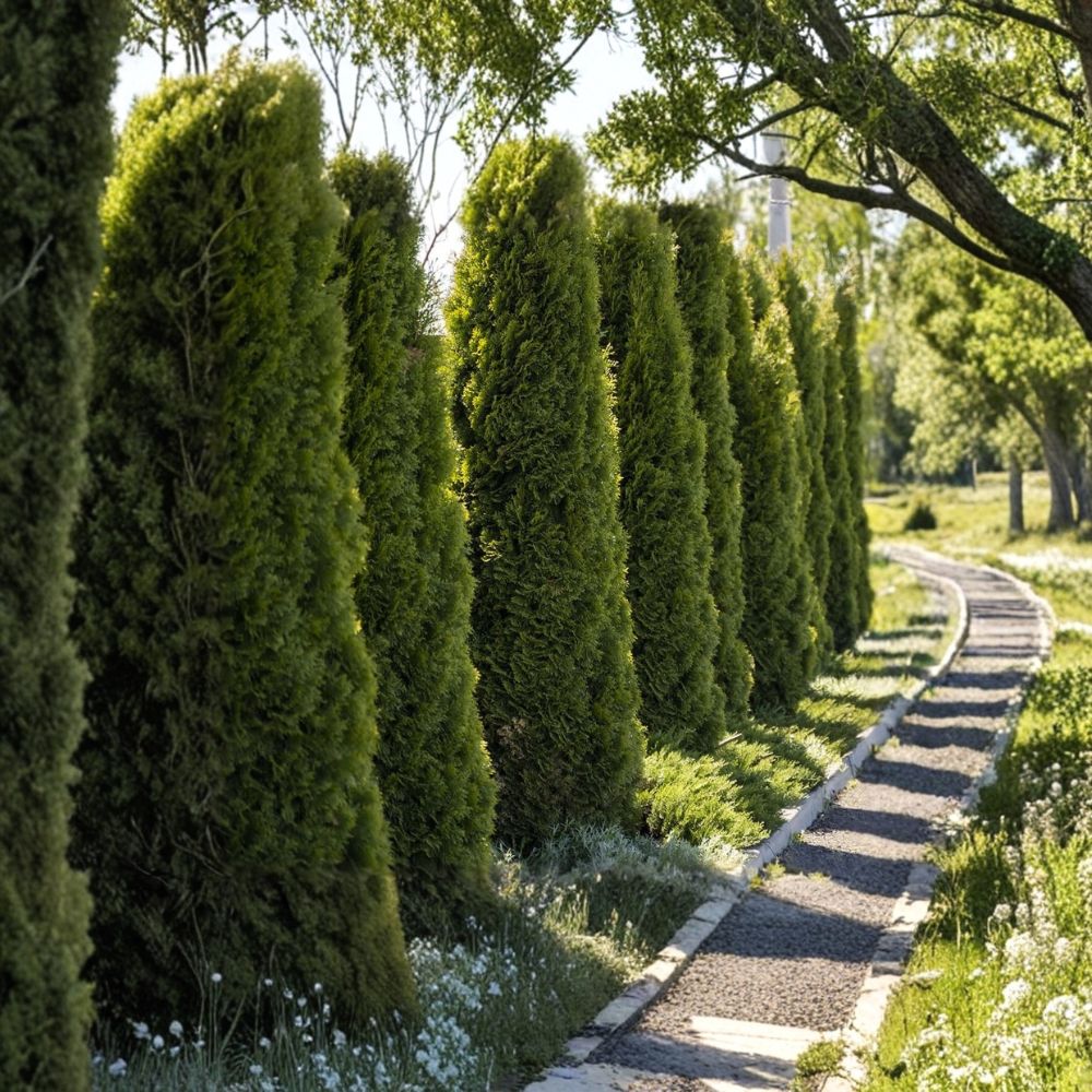 Emerald Green Arborvitae Starter Plants | Thuja occidentalis ‘Smaragd’ | 20 Bare Root 3–6 Inch Plugs | Privacy Hedge Trees