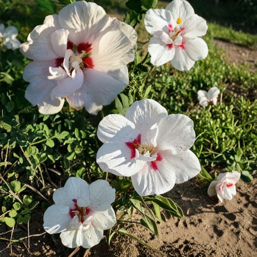 Double Flower White Rose of Sharon Shrub – 2 Gallon Hibiscus syriacus, Hardy Deciduous Flowering Plant for Landscape