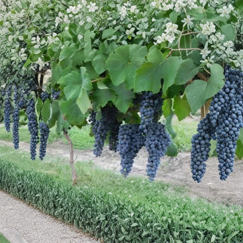 Errante Noir Red Wine Grape Vine – Self-Fertile, Pierce's Disease Resistant, Live Fruit Vine, Easy to Grow, 4–6 Feet Tall