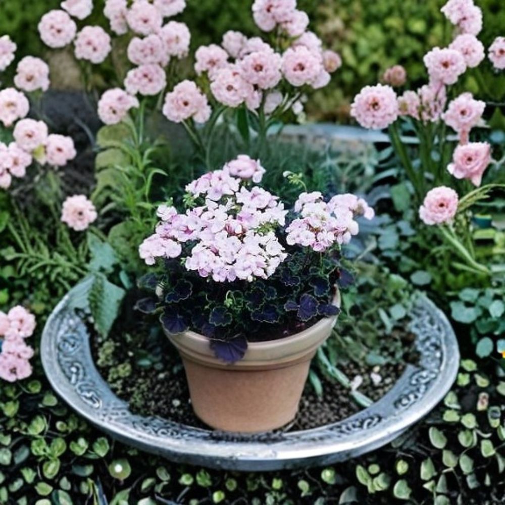 Geranium Black Velvet Appleblossom Seeds – Pink Blooms, Chocolate Foliage, Coated Pelargonium Seeds for Garden & Patio