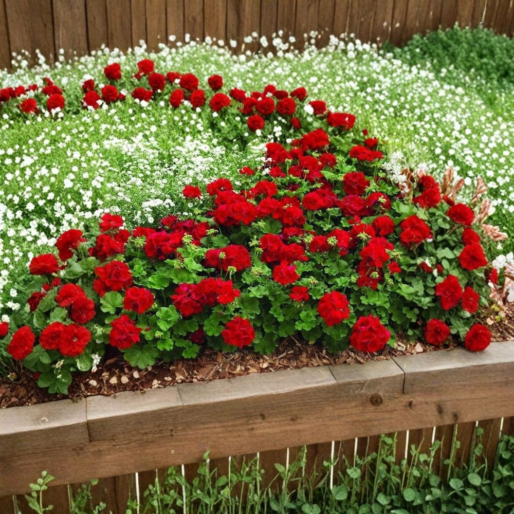 Mountie Red Ivy Geranium Cuttings – 8 Pelargonium peltatum Trailing Red Flowering Plants for Propagation