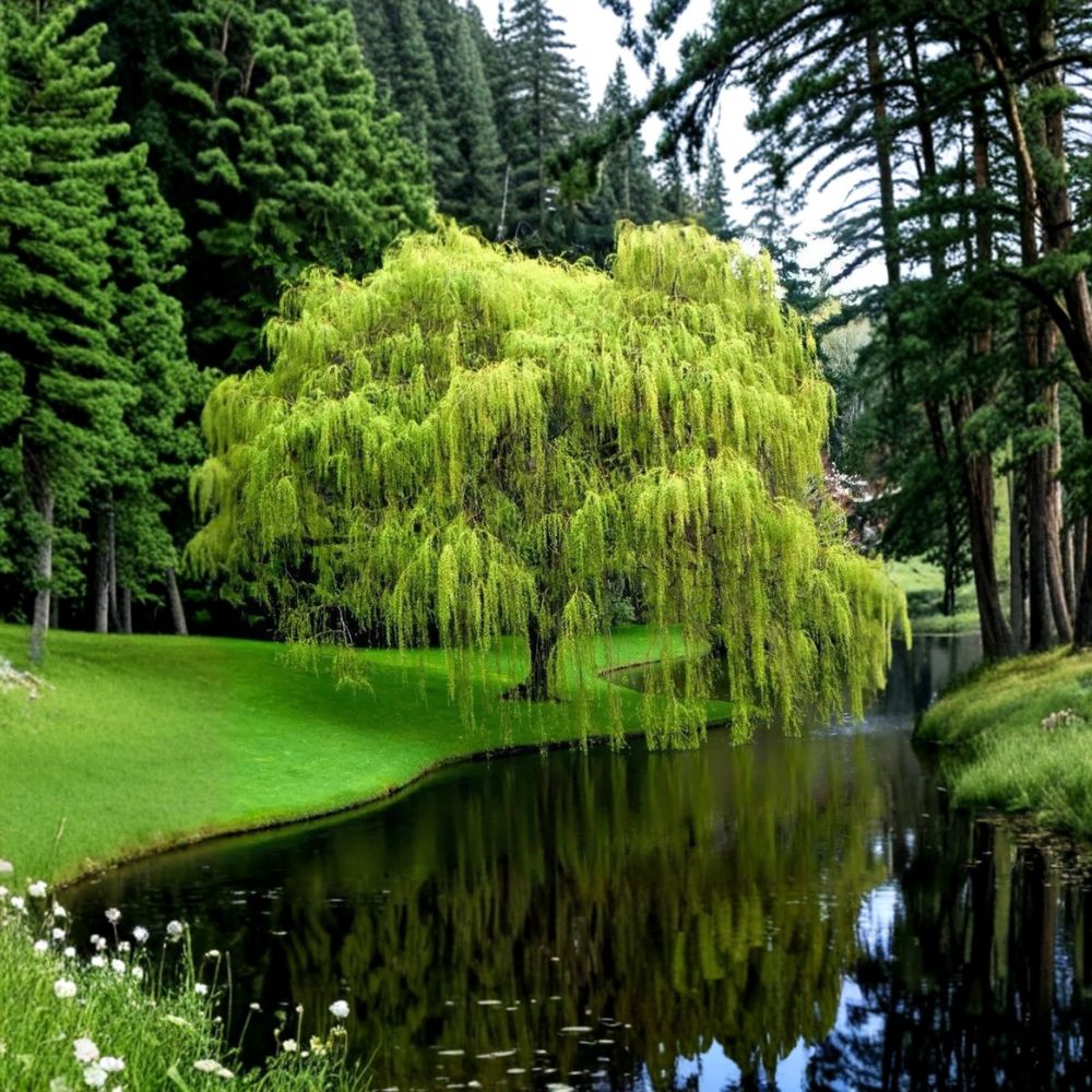 Corkscrew Willow Tree Live Plant | 3 Ft Bare Root Salix matsudana ‘Tortuosa’ Ornamental Tree