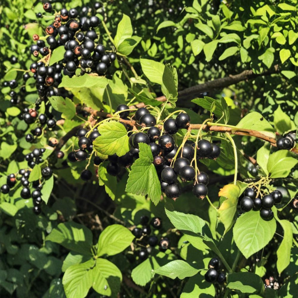 Black Currant Live Rooted Plant | Edible Berry Shrub | Self-Pollinating | Ribes nigrum | Zones 4-8