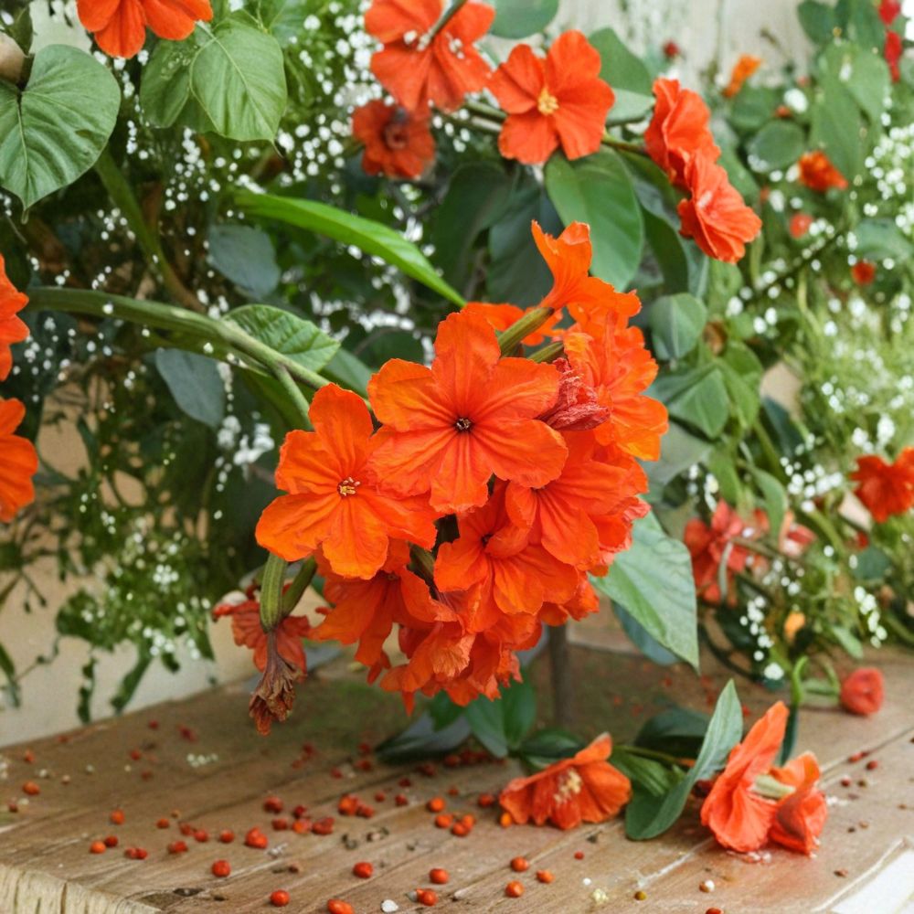 Cordia sebestena Seeds – 5 Orange Geiger Tree Seeds | Tropical Flowering Tree | Pollinator Friendly | Exotic Garden Plant