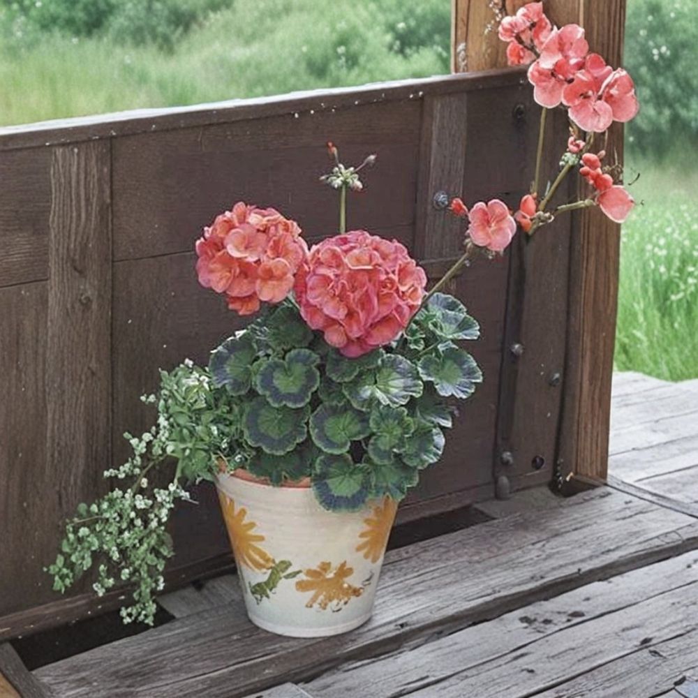 Maverick Series Coral Geranium Seeds – Bright Orange Blooms Pelargonium x hortorum, Easy to Grow, 10 Seeds